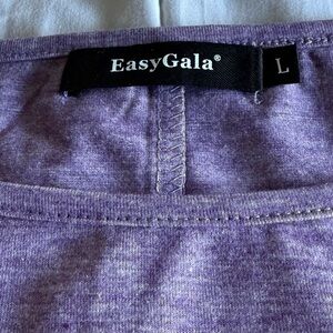 EasyGala Purple Heathered Cold Shoulder Top | Large